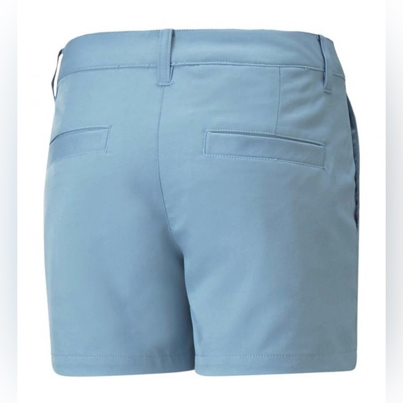 Puma Girl’s Golf Shorts Dusty Aqua Size XL NWT Quick Dry Lightweight - Picture 2 of 3